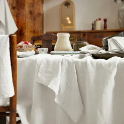 EMINZA Nappe rectangulaire lin lavé (170 x 250 cm) Louise he Blanc Sale