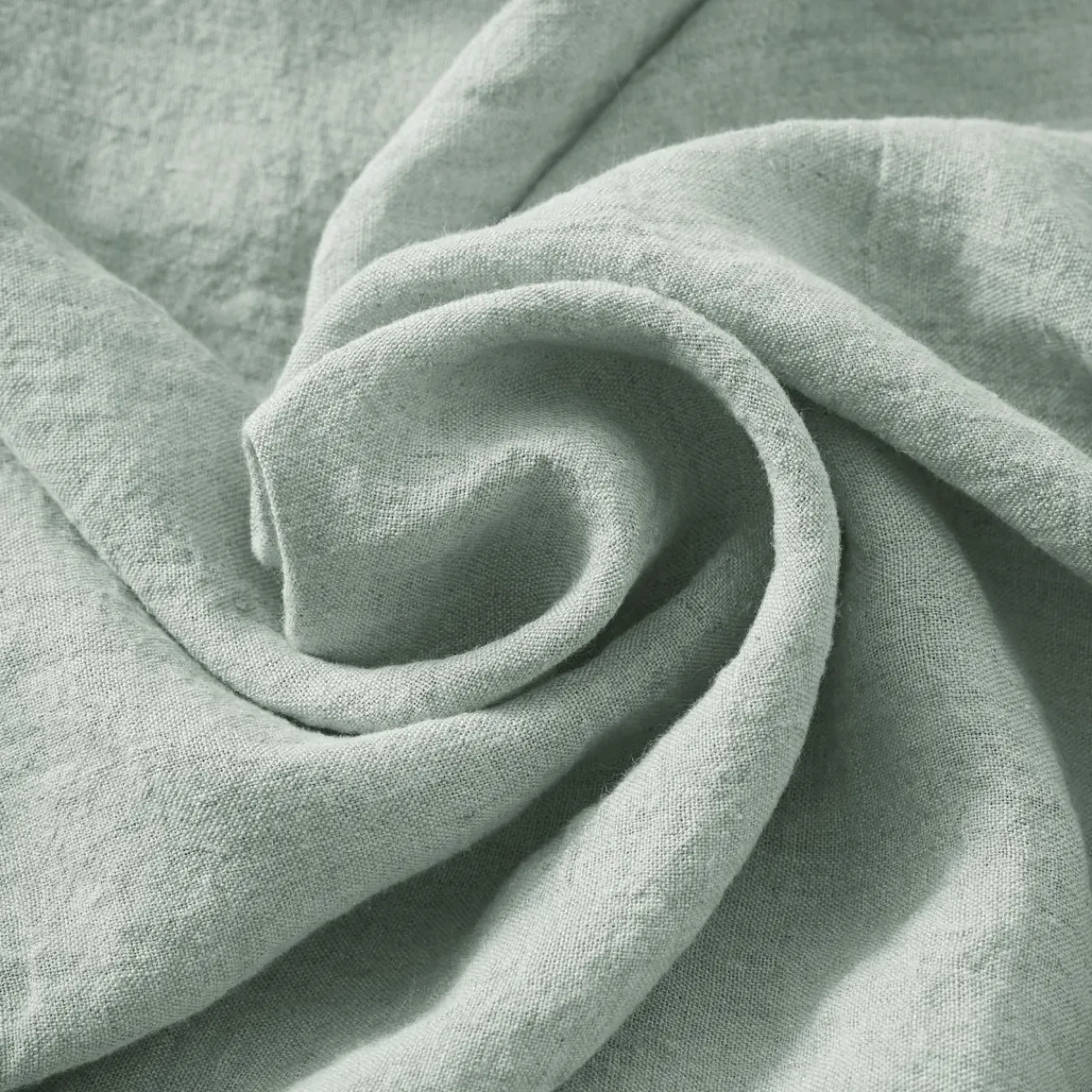 EMINZA Nappe rectangulaire lin lavé (170 x 350 cm) Louise Vert Eucalyptus Outlet