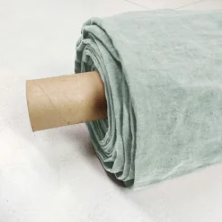 EMINZA Nappe rectangulaire lin lavé (170 x 350 cm) Louise Vert Eucalyptus Outlet