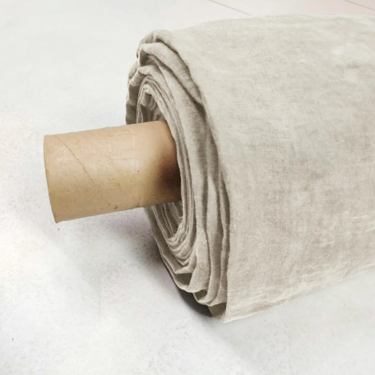 EMINZA Nappe rectangulaire lin lavé (170 x 350 cm) Louise Beige Hot