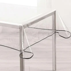 DOUCEUR D'INTERIEUR Nappe rectangulaire toile cirée transparente (140 x 240 cm) Garden Anthracite Gris foncé Online