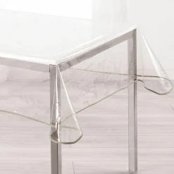 DOUCEUR D'INTERIEUR Nappe rectangulaire toile cirée transparente (140 x 240 cm) Garden Taupe New