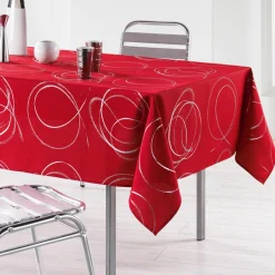 DOUCEUR D'INTERIEUR Nappe rectangulaire (150 x 240 cm) Bully Rouge Discount