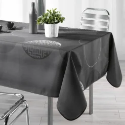 DOUCEUR D'INTERIEUR Nappe rectangulaire (150 x 240 cm) Kosmo Anthracite Gris foncé Outlet