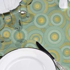 douceur d'intu017drieur Nappe ronde anti tache (180 cm) Eclipse Vert sauge Outlet