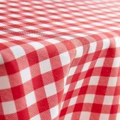 EMINZA Nappe ronde anti tache (180 cm) Elise Vichy Rouge Vichy-rouge Outlet