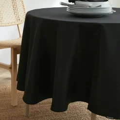 EMINZA Nappe ronde anti tache (180 cm) Elise e Noir Clearance
