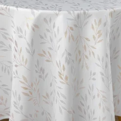 DOUCEUR D'INTERIEUR Nappe ronde anti tache (180 cm) Lonigold he Blanc Sale