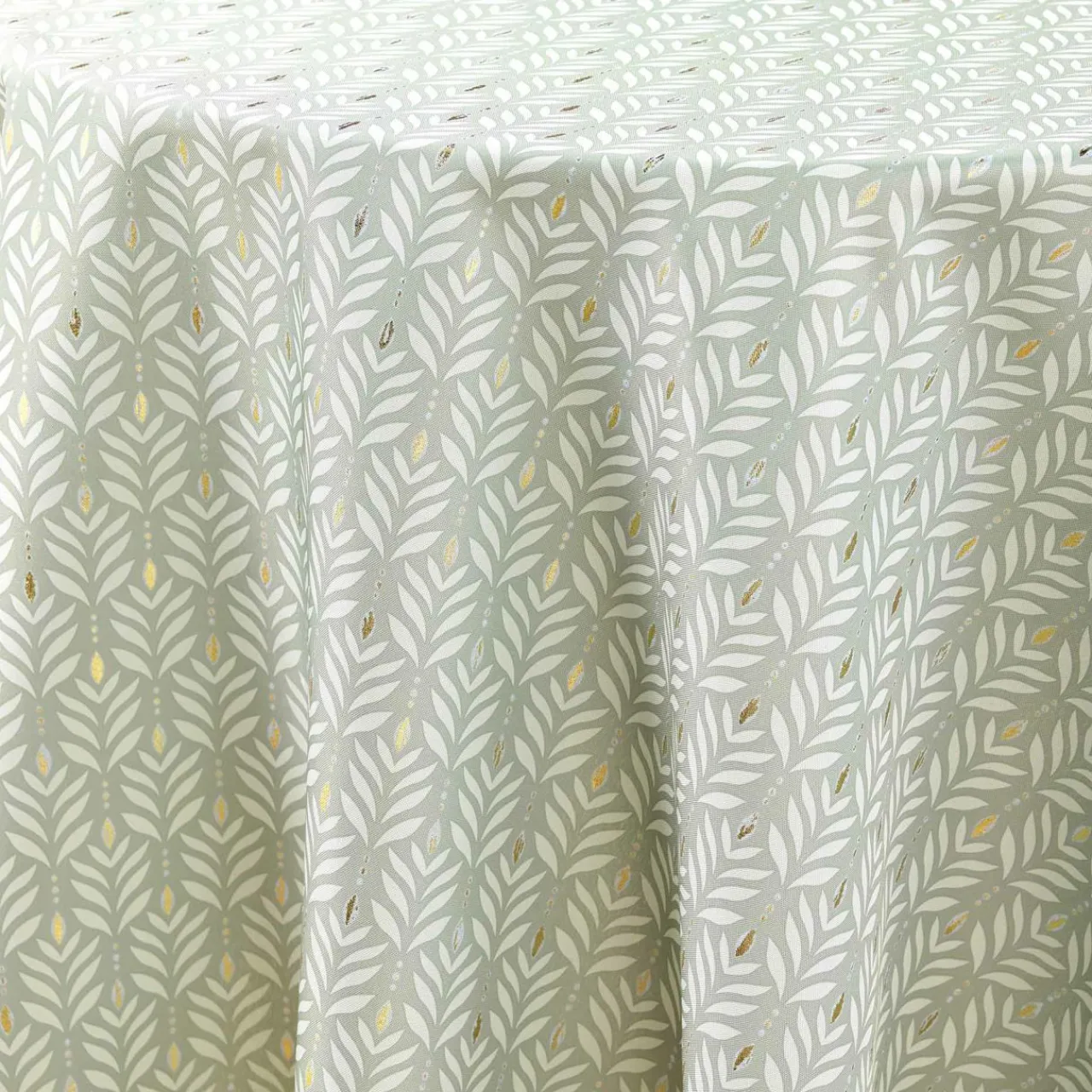 douceur d'intu017drieur Nappe ronde anti tache (180 cm) Piana Vert sauge Online