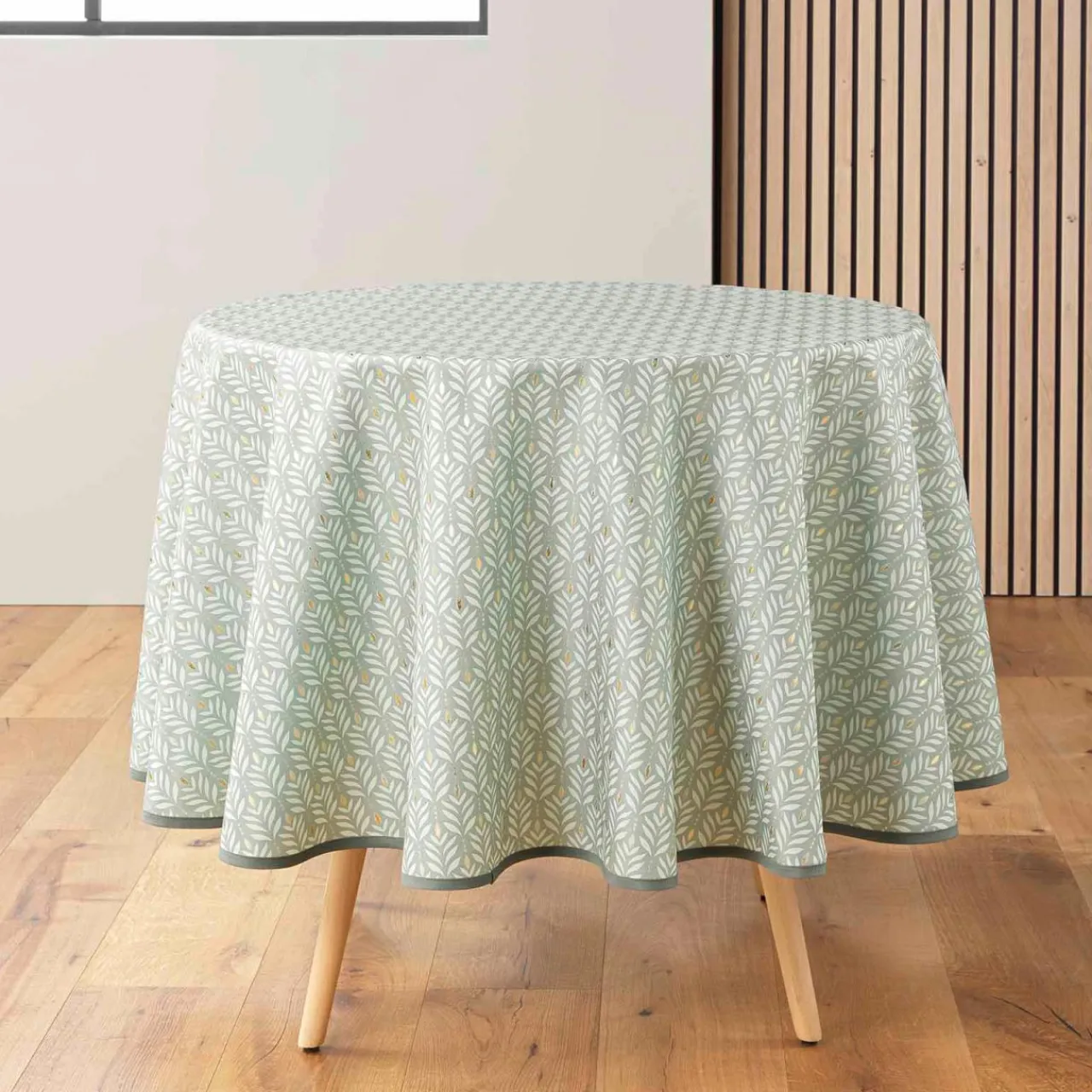 douceur d'intu017drieur Nappe ronde anti tache (180 cm) Piana Vert sauge Online