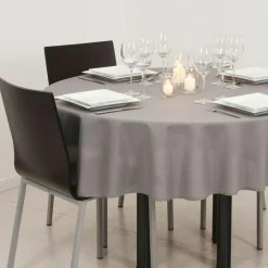 ATMOSPHERA Nappe ronde anti tache (D180 cm) Lina e Gris New