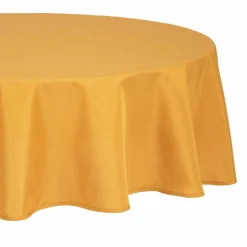 ATMOSPHERA Nappe ronde anti tache (D180 cm) Mina Jaune ocre Online
