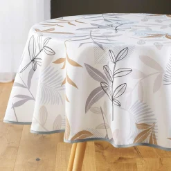 DOUCEUR D'INTERIEUR Nappe ronde anti-taches (D180 cm) Miraline e Gris Outlet