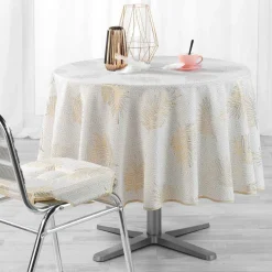DOUCEUR D'INTERIEUR Nappe ronde (D180 cm) Sunny Gold Or Discount