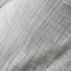EMINZA Nappe ronde gaze de coton (180 cm) Gaïa Gris nuage Gris clair Hot