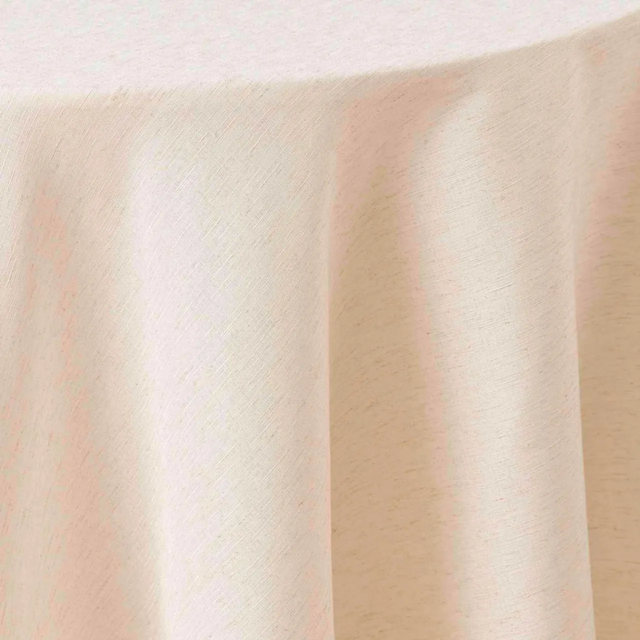 douceur d'intu017drieur Nappe ronde lin (180 cm) Pauline Écru Ecru New