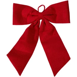 KOOPMAN Noeud de Noël Géant (H80 cm) Velvet Rouge New