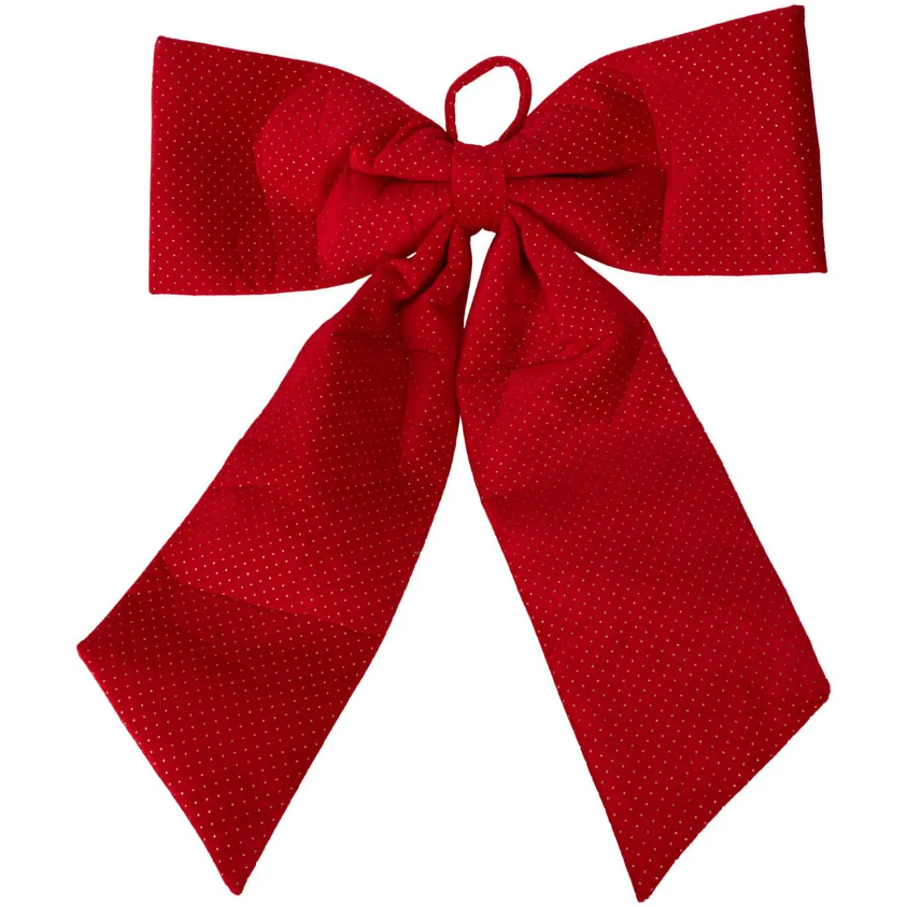 KOOPMAN Noeud de Noël Géant (H80 cm) Velvet Rouge New