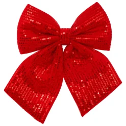 JJA Noeud de Noël (H24 cm) Prestige sequins Rouge