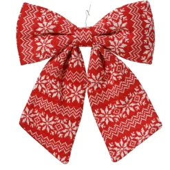 KAEMINGK Noeud de Noël (H32 cm) Tradition et blanc Rouge