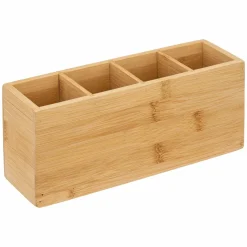 5 Five Simply Smart Organisateur de maquillage 4 compartiments Bambou Naturel Best