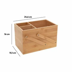 5 Five Simply Smart Organisateur de maquillage 2 niveaux Bambou Naturel New