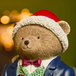 KAEMINGK Ours de Noël décoratif (H16 cm) Léo et ses cadeaux Multicolore Outlet