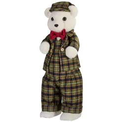 KOOPMAN Ours de Noël (H52cm) Teddy carreaux tartan Vert Online