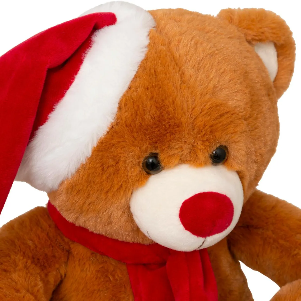 JJA Ours en peluche (H34 cm) Loulou écharpe rouge Marron Best