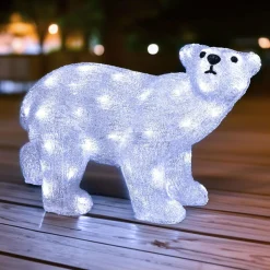 Feeric Lights & Christmas Ours lumineux 60 LED (H35 cm) Bali Blanc froid New