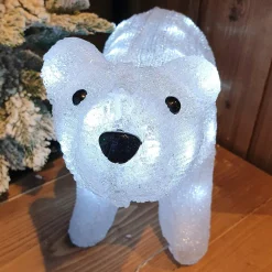 KAEMINGK Ours lumineux solaire 40 LED (H24 cm) Titouan Blanc froid Sale