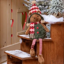 KAEMINGK Ourson de Noël déco (H68 cm) Max à la montagne Gris Outlet