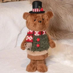 KAEMINGK Ourson de Noël déco (H46 cm) Teddy en beau costume Marron Outlet