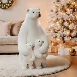 Feeric Lights & Christmas Ours polaire en famille (H95 cm) Blanc Best