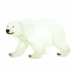 KAEMINGK Ours polaire lumineux fibre de verre 8 LED (H35 cm) Viken Blanc froid New