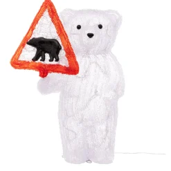 Feeric Lights & Christmas Ours polaire solaire 50 LED (H39 cm) Warning Blanc chaud Online