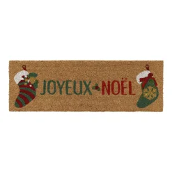 LUANCE Paillasson de Noël coco (25 x 75 cm) Chaussettes de Noël Multicolore Discount