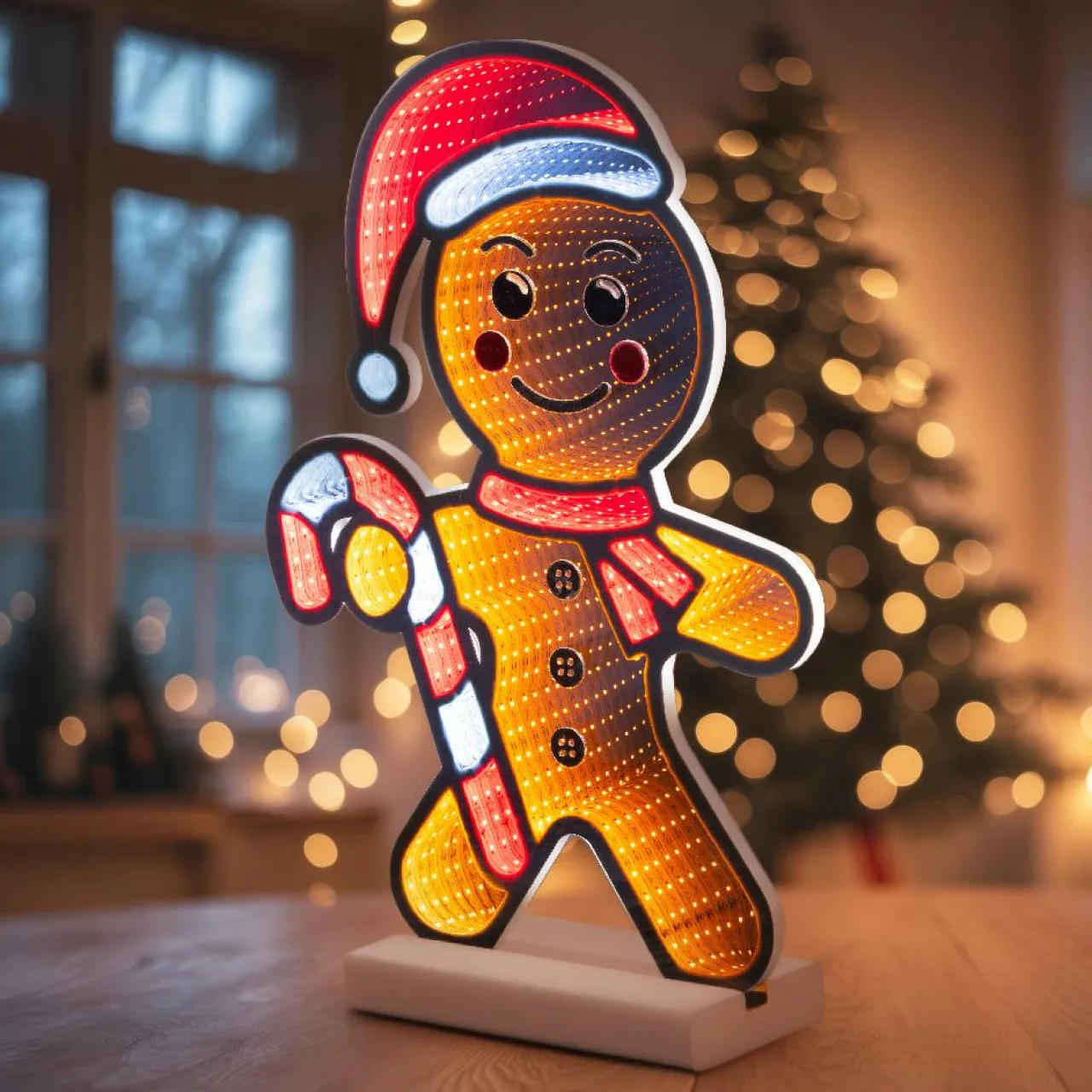 KAEMINGK Pain d'épice lumineux 201 LED (H38 cm) Sucre d'orge Infinity Multicolore Sale