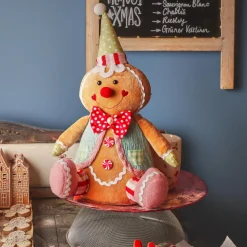 KAEMINGK Pain d'épices décoratif assis (H40 cm) Johnny le Clown Multicolore Best