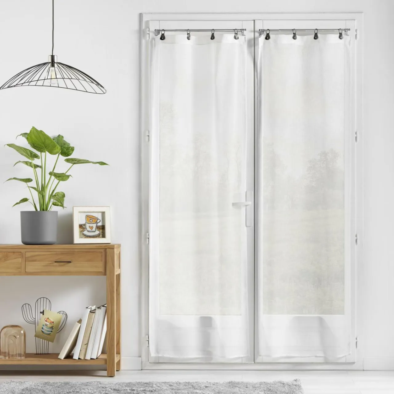 douceur d'intu017drieur Paire de voilages anneaux (70 x 200 cm) Linka Blanc Sale