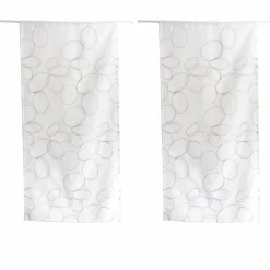 ENJOY HOME Paire de voilages brodés passe-tringle (60 x 90 cm) Galet Gris Online