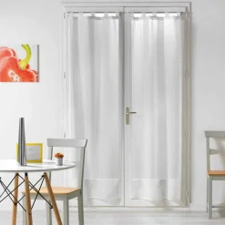 DOUCEUR D'INTERIEUR Paire de voilages à passants (70 x 200 cm) Salina Blanc Online