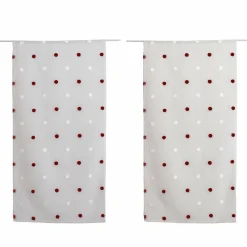 ENJOY HOME Paire de voilages passe-tringle (60 x 160 cm) Pointia Bordeaux Hot