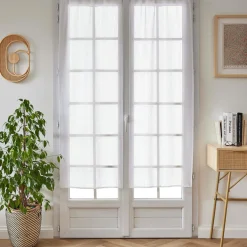 EMINZA Paire de voilages passe-tringle (60 x 160 cm) Arthur Blanc Discount