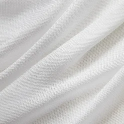 EMINZA Paire de voilages passe-tringle effet lin (60 x 120 cm) Luca Blanc Best