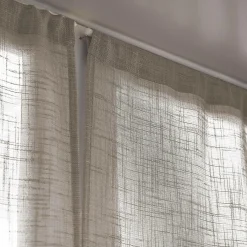 EMINZA Paire de voilages passe-tringle effet lin (70 x 200 cm) Robin Taupe Best