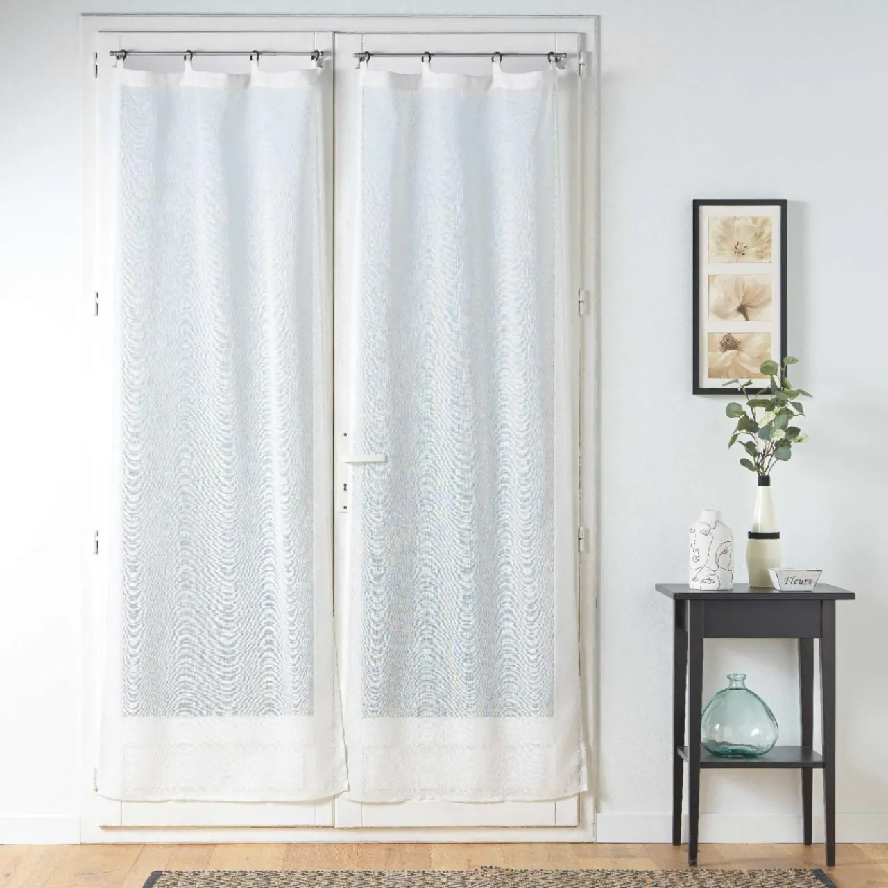 douceur d'intu017drieur Paire de voilages tissés oeillets (70 x 200 cm) Davina Blanc New