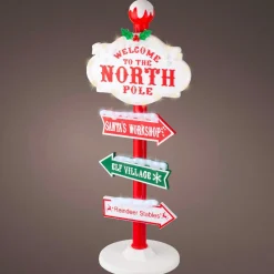 EMINZA Pancartes lumineuses à poser 59 LED (H95 cm) Pôle Nord Blanc chaud et froid Multicolore