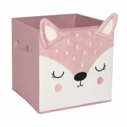 ATMOSPHERA Panier de rangement enfant (29 x 29 cm) Biche Rose Discount