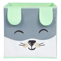OSTARIA Panier de rangement enfant (29 x 29 cm) Lapin Vert Outlet